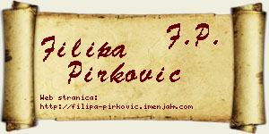 Filipa Pirković vizit kartica